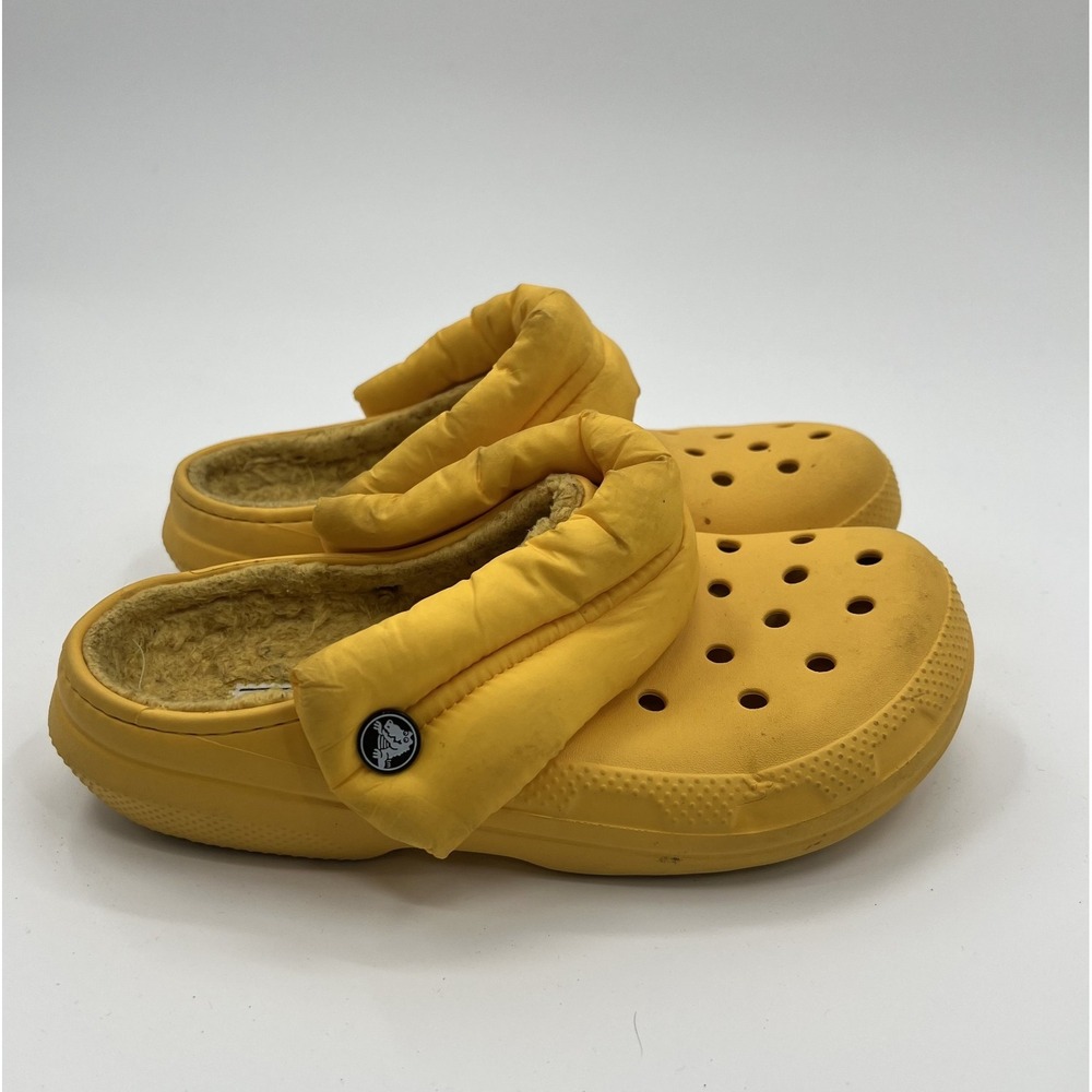 Crocs Classic Lined Neo Puff Crocband Clog Yellow Womens 8 Mens 6 Discontinued